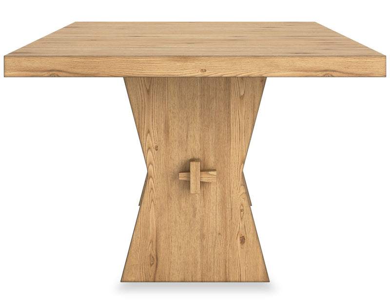 Table de salle à manger Shaw de 78 po (L) avec base à tréteaux - naturelle