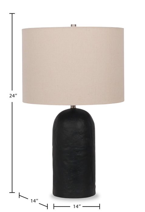 Lampe de table moderne Jones de 24 po en céramique - noir vieilli