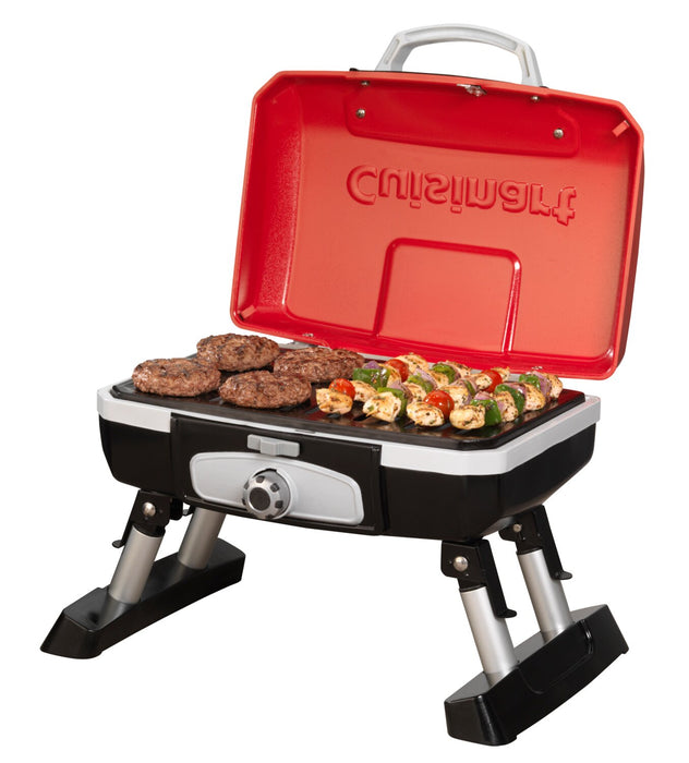Barbecue de table à gaz portatif Petit gourmet de Cuisinart - rouge - CGG-180T-C