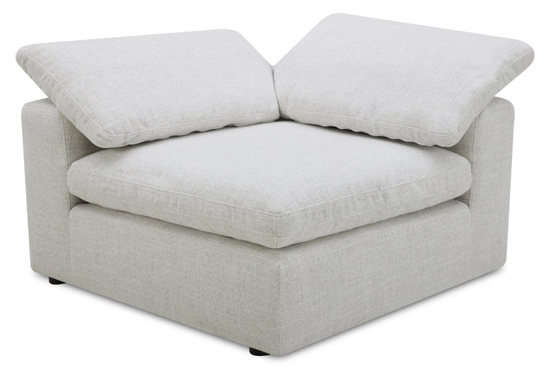 Sofa sectionnel modulaire Sky 4 pièces en tissu avec coussins amovibles en duvet et plumes - blé Nathan