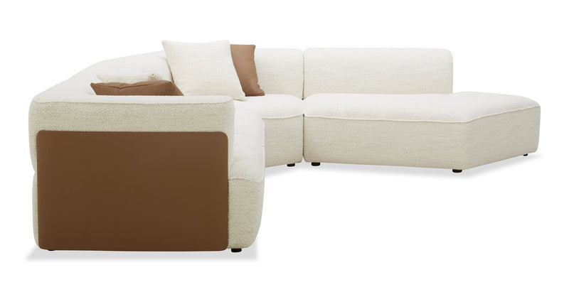 Sofa sectionnel de droite Tribeca 4 pièces - perle