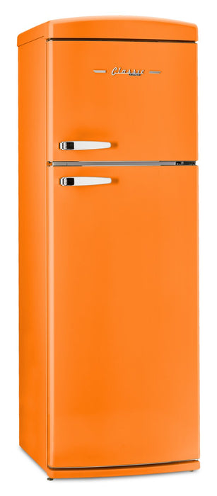 Réfrigérateur Classic Rétro d’Unique de 24 po et de 11 pi3 à congélateur supérieur - orange creamsicle - UNQ-310L O TM