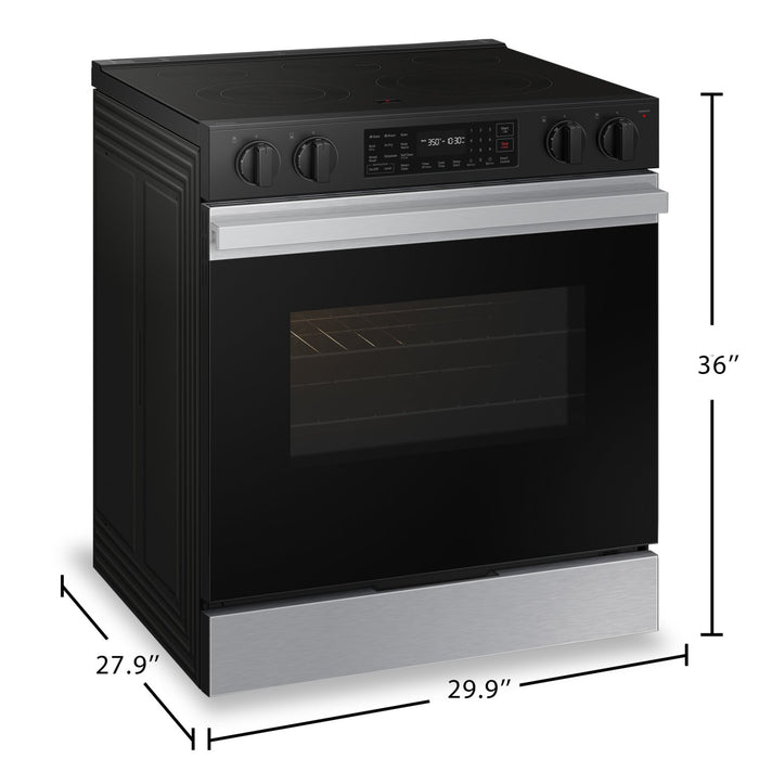 Cuisinière intelligente électrique encastrée Samsung de 6,3 pi³ avec friture à air - acier inoxydable - NSE6DG8300SRAC