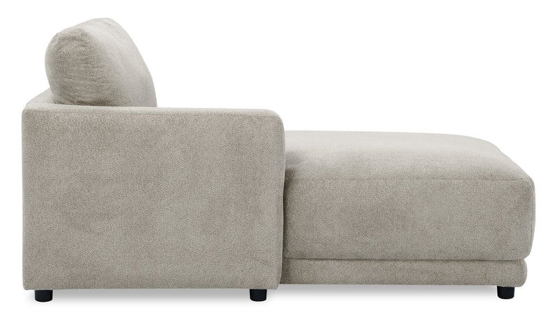 Fauteuil long modulaire de gauche Voyage en tissu avec coussins de dossier amovibles - beige