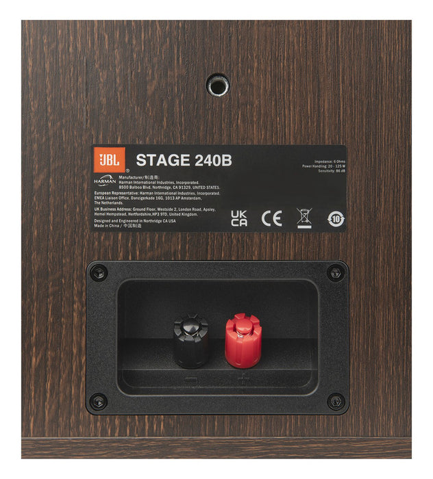 Paire de haut-parleurs d’étagère JBL Stage 240B de 4,5 po avec conception à 2 voies (JBL240BBLK)