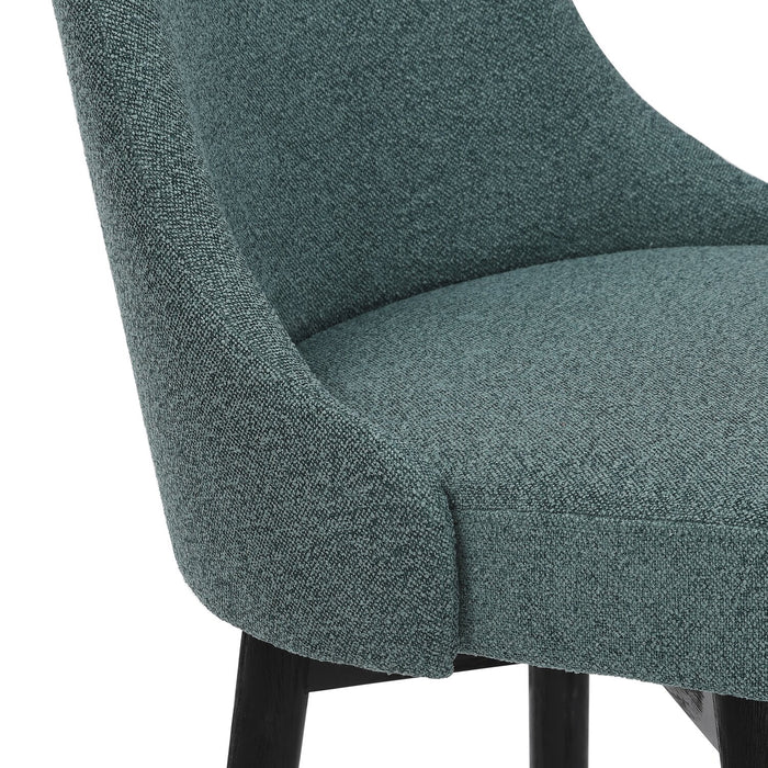 Tabouret Nash de hauteur comptoir en tissu de polyester et en métal avec siège pivotant - bleu