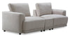 Sofa sectionnel modulaire en forme de U Voyage 3 pièces en tissu avec console et coussins de dossier amovibles - taupe