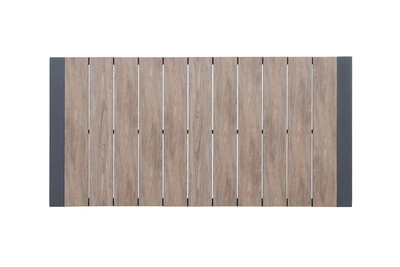 Ensemble Tuscany 4 pièces pour la terrasse à l’extérieur avec sofa, 2 fauteuils et table à café - métal - beige et noir
