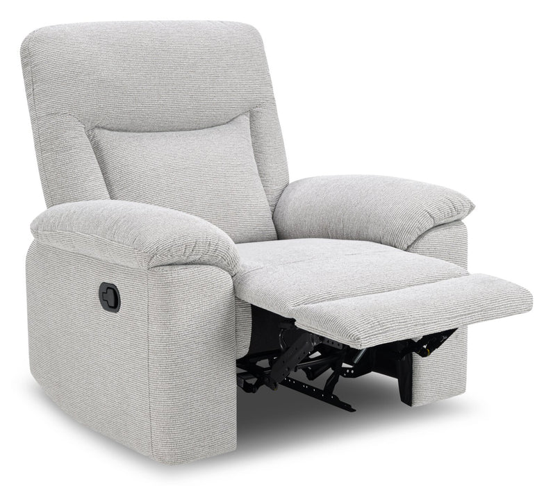 Fauteuil à inclinaison manuelle Spencer de 41,3 po en tissu de chenille - gris