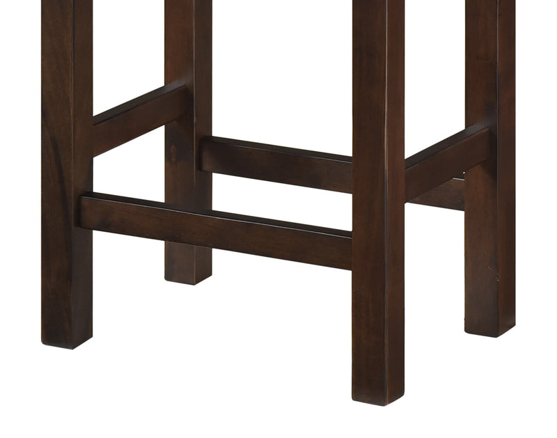 Coin-repas moderne Noah de 60 po avec 3 tabourets de hauteur comptoir et ports USB - espresso