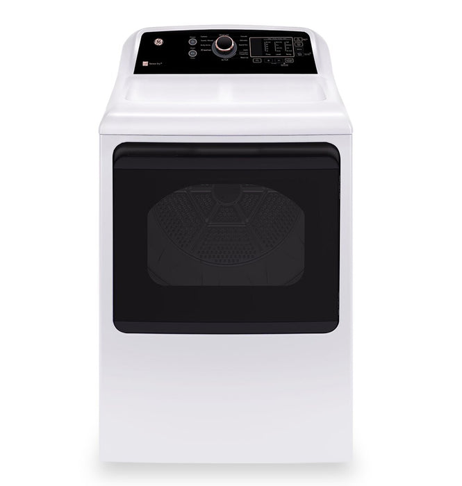 Sécheuse électrique GE de 7,4 pi³ - blanche et or rose - GTD69EBPYWR