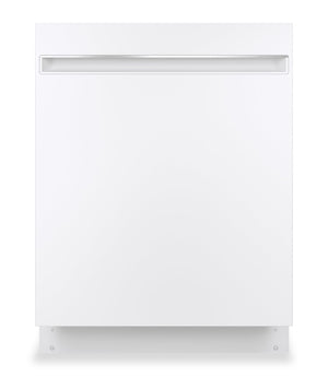 Lave-vaisselle encastré GE de 24 po avec broyeur d’aliments solides PiranhaMC - blanc - GDT225SGLWW	