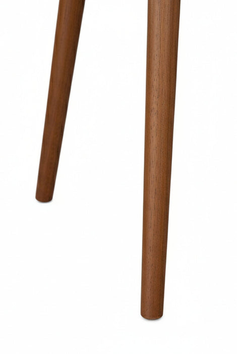 Table de bout ronde moderne Viola de 20 po - noyer brun 