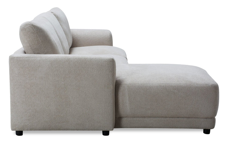 Sofa sectionnel modulaire de gauche Voyage 3 pièces en tissu avec coussins de dossier amovibles - taupe