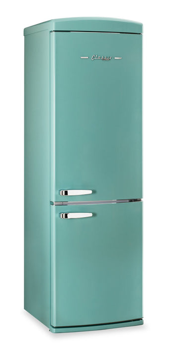 Réfrigérateur Classic Rétro par Unique de 24 po et de 12 pi3 à congélateur inférieur - turquoise brume marine - UGP-340L T AC