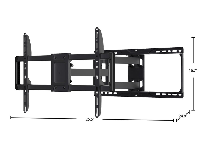Support SDA51 de Seneca entièrement articulé pour montants doubles pour téléviseurs de 40 po à 90 po - noir