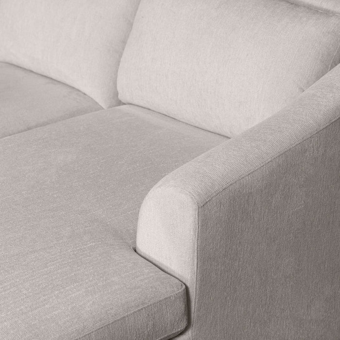 Sofa-lit sectionnel Envy 3 pièces en tissu de chenille avec 2 fauteuils longs de rangement - gris brouillard