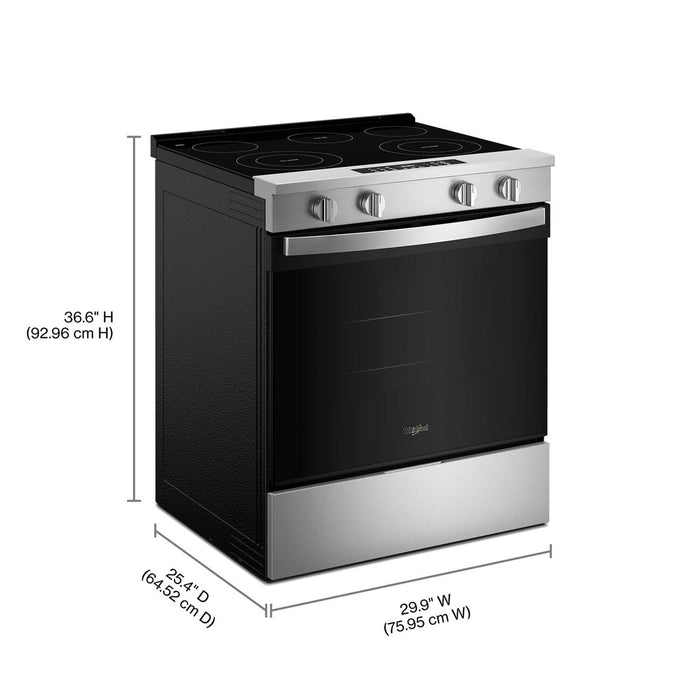 Cuisinière électrique Whirlpool de 5,3 pi³ et de 30 po avec cuisson à air - acier inoxydable - YWSES4530TZ