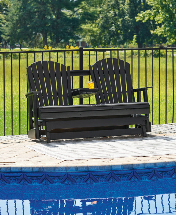 Causeuse pivotante et coulissante Lake pour la terrasse à l’extérieur -  plastique haute densité, résistant aux intempéries - noire