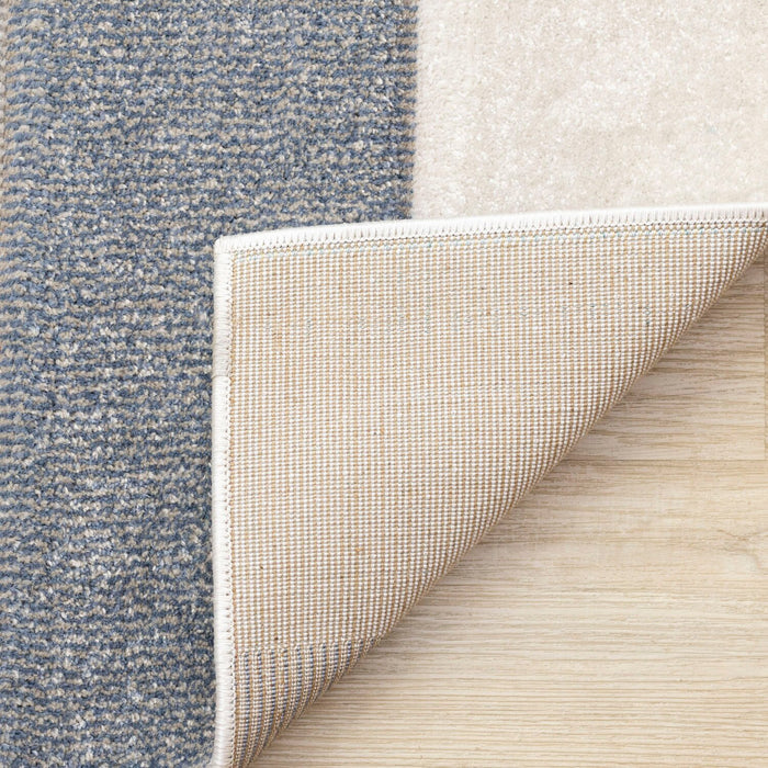 Carpette Farrah gris et bleu - 6 pi 7 po x 9 pi 6 po