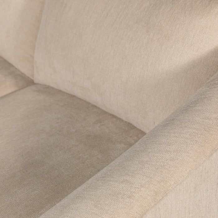 Sofa sectionnel Envy 3 pièces en tissu de chenille - beige amande
