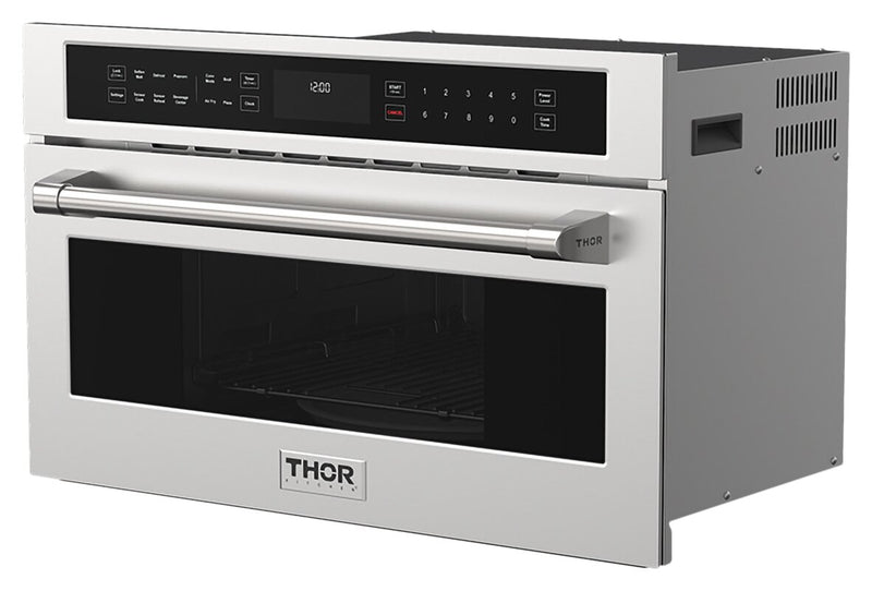 Four à micro-ondes professionnel encastré Thor Kitchen de 1,6 pi3 avec friture à air - acier inoxydable - TMO30H