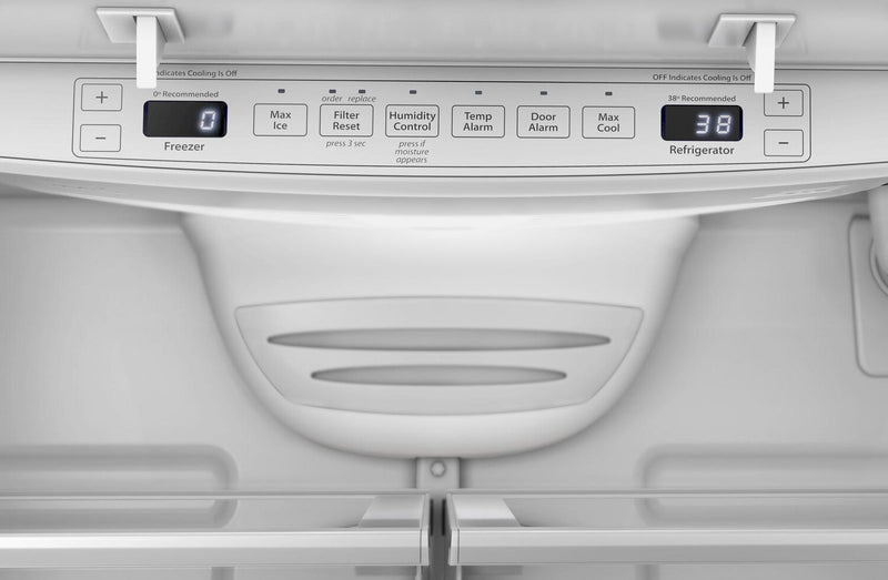 Réfrigérateur Whirlpool de 20 pi3 et de 36 po de profondeur comptoir à portes françaises - noir - WRFC2036RB