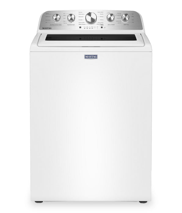 Laveuse à chargement par le haut 5,5 pi³ avec Animal Pet Pro et sécheuse électrique Animal Pet Pro 7,0 pi³ de Maytag - blanches