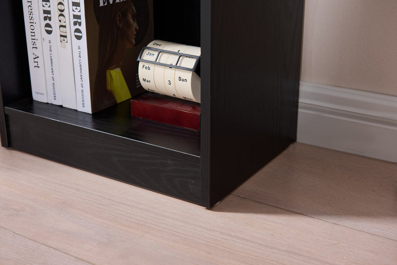 Bibliothèque William de 15,75 po à 2 tablettes - noire