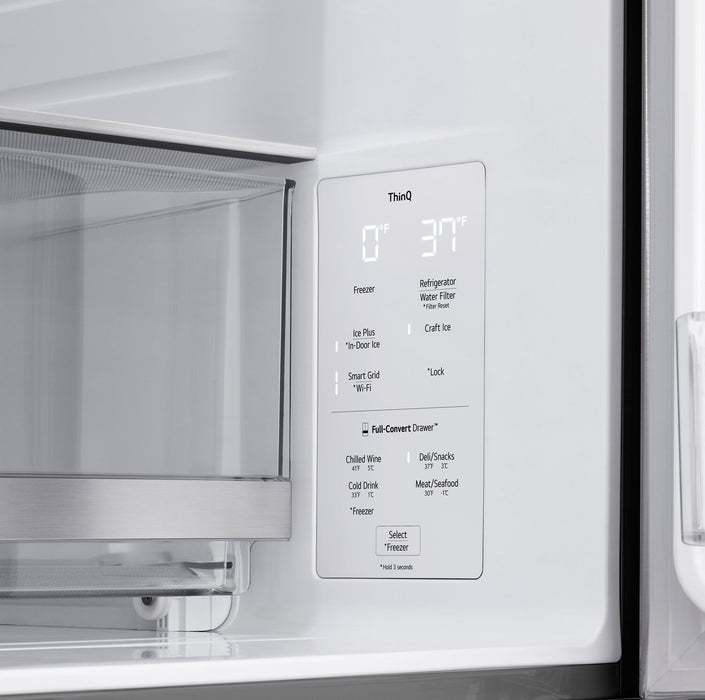 Réfrigérateur à 4 portes LG de 29 pi3 et de 36 po de profondeur standard MAXMC à portes françaises avec InstaViewMD - LF29S9775S