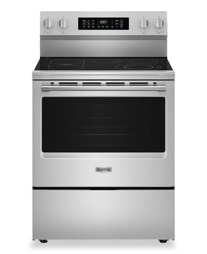 Cuisinière électrique Maytag de 5,3 pi3 et de 30 po avec friture à air sans préchauffage - acier inoxydable résistant aux traces de doigts - YMFES7030SZ