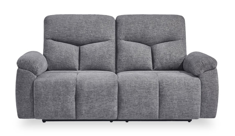 Sofa à inclinaison manuelle Blake de 76,8 po en tissu de chenille - gris 