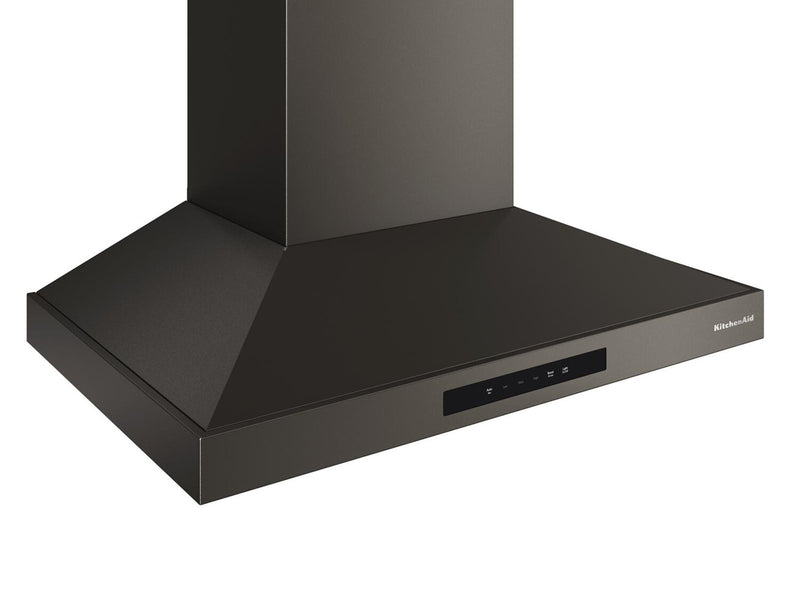Hotte de cuisinière murale KitchenAid de 36 po de style auvent à 4 vitesses - minerai noir - KVWC736SBE