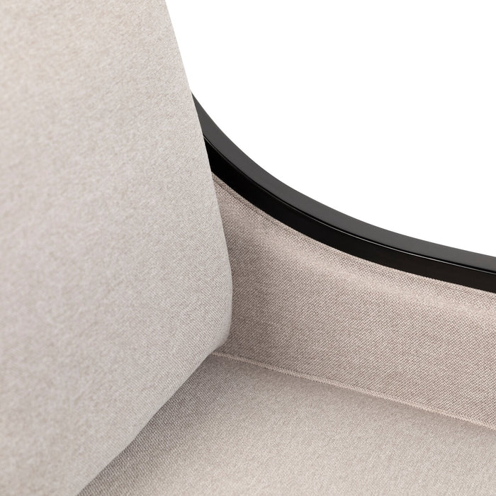 Fauteuil d’appoint Posh de 28,14 po en tissu avec coussins de dossier et de siège amovibles et pattes en bois - beige