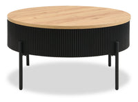  Table à café Trove de 29,72 po avec dessus coulissant et rangement - noir 
