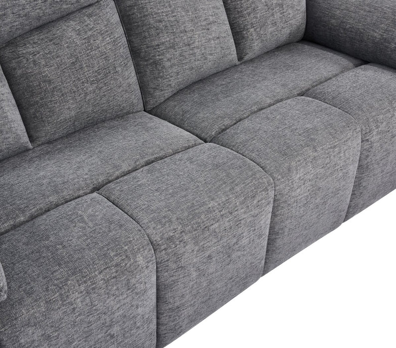 Sofa à inclinaison manuelle Blake de 76,8 po en tissu de chenille - gris 