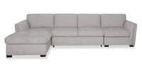  Sofa sectionnel de gauche Vault 3 pièces avec causeuse-lit, fauteuil long de rangement et fauteuil de rangement - gris