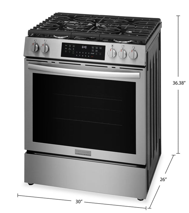 Cuisinière à gaz Frigidaire Gallery de 5,1 pi3 avec friture à air - acier inoxydable - GCFG3059BF\t