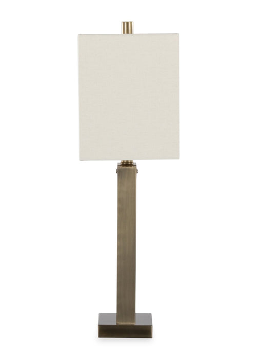 Lampe de table Nolan de 26 po en métal laiton antique 