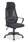 Chaise de bureau réglable Bennet de 24.4 po en mailles - noire