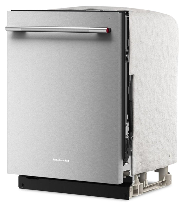 Lave-vaisselle KitchenAid de 24 po et de 44 dBA avec troisième panier 360° Max JetsMC - acier inoxydable avec fini PrintShieldMC - KDTS624SPS