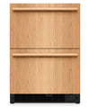 Tiroir réfrigérateur-congélateur double KitchenAid de 5,7 pi³ et de 24 po sous le comptoir - panneau personnalisable - KUCT524SPA