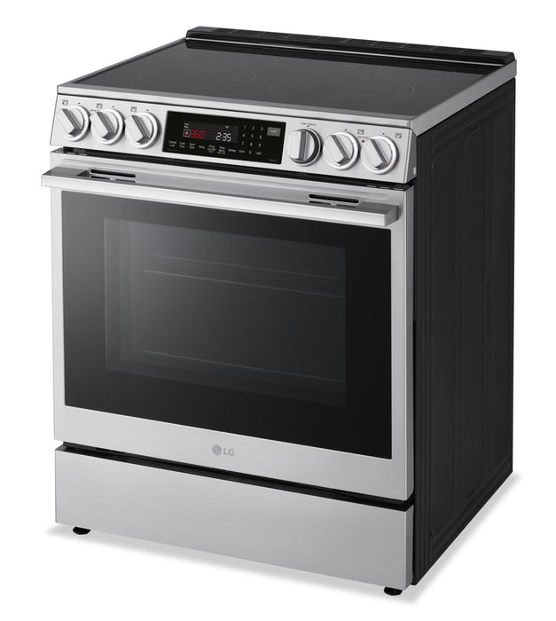 Cuisinière intelligente électrique LG de 6,3 pi3 avec friture à air - acier inoxydable résistant aux traces de doigts - LSEL6337XE