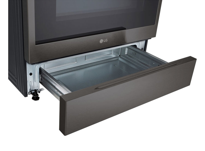 Cuisinière intelligente électrique LG de 6,3 pi3 avec friture à air - acier inoxydable noir - LSEL6335ZE