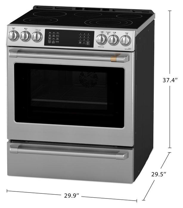 Cuisinière électrique Café de 5,7 pi3 et de 30 po avec cuisson dynamique - acier inoxydable - CRS70XAWCS1 