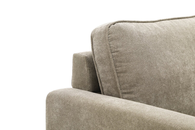 Sofa sectionnel en forme de V Kira 3 pièces en tissu - gris