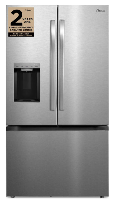 Réfrigérateur Midea de 28,9 pi³ et de 36 po à portes françaises avec distributeur automatique OneTouch AutoFillMC -  MRF29D9BST