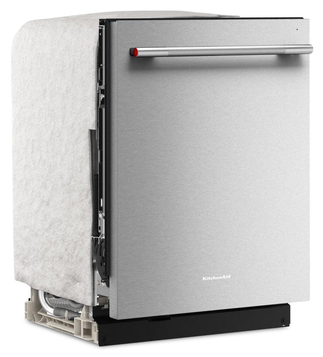Lave-vaisselle KitchenAid de 24 po et de 44 dBA avec troisième panier 360° Max JetsMC - acier inoxydable avec fini PrintShieldMC - KDTS724SPS