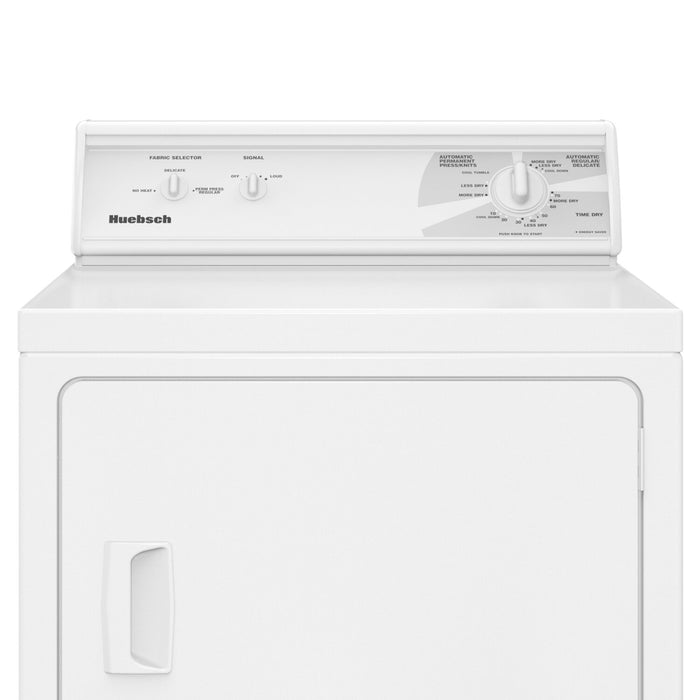Sécheuse commerciale Huebsch de 7 pi3 à chargement par le haut sans achat - blanche