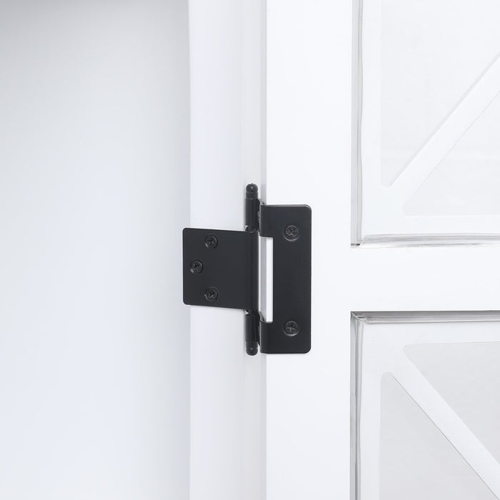 Armoire vitrée Frances de 36 po avec portes en verre - blanche